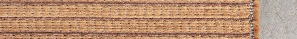 Material Details Rug 240x170 cm in orange wool Waves