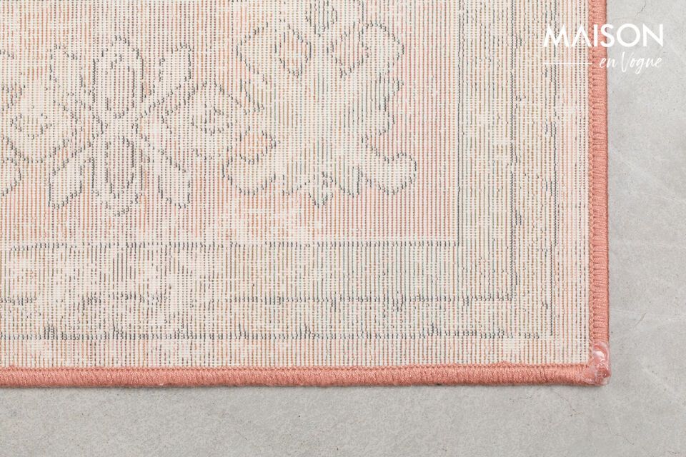 Rug 240x170 cm in pink fabric Mahal - 6