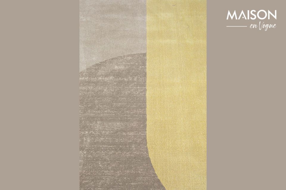 Rug 240x240 cm in yellow fabric Hilton - 2