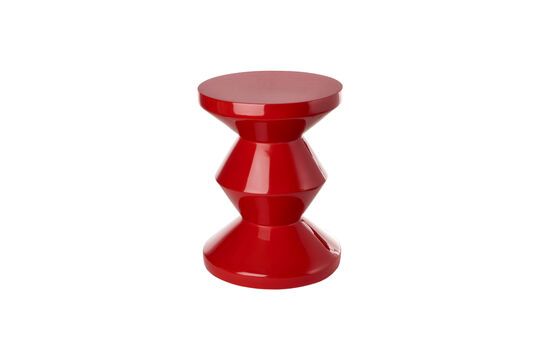 Rust-red fiberglass stool Zig zag Clipped