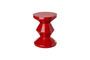 Miniature Rust-red fiberglass stool Zig zag Clipped