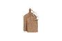 Miniature Rustic taupe wood top Clipped