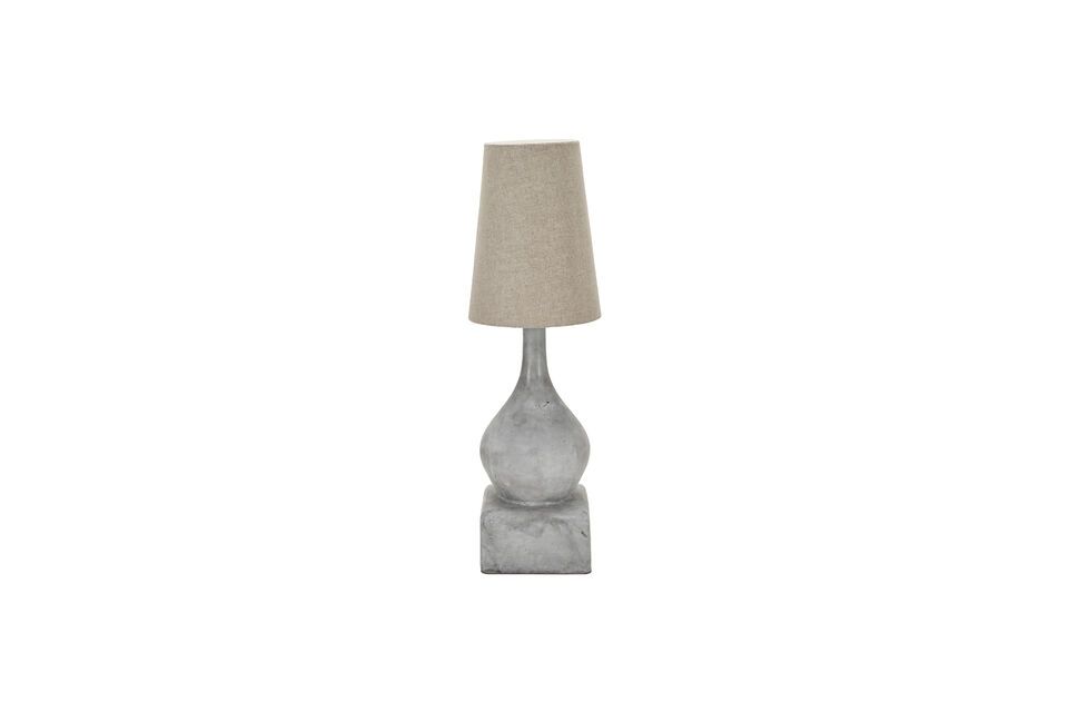 Sage grey cement floor lamp House Doctor