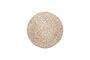 Miniature Sage light jute round rug Clipped