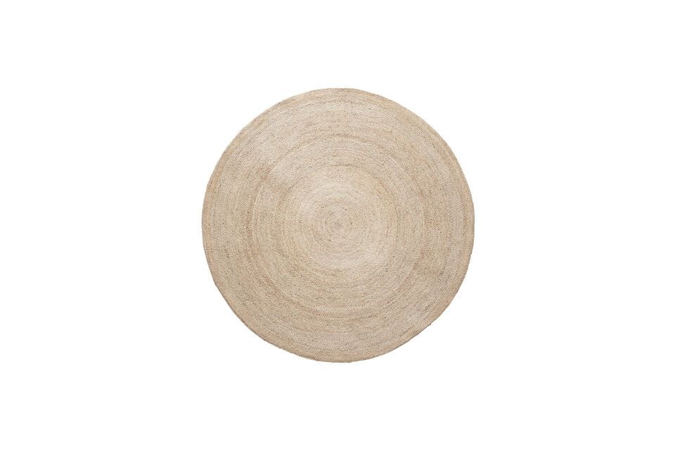 Sage light jute round rug Hübsch