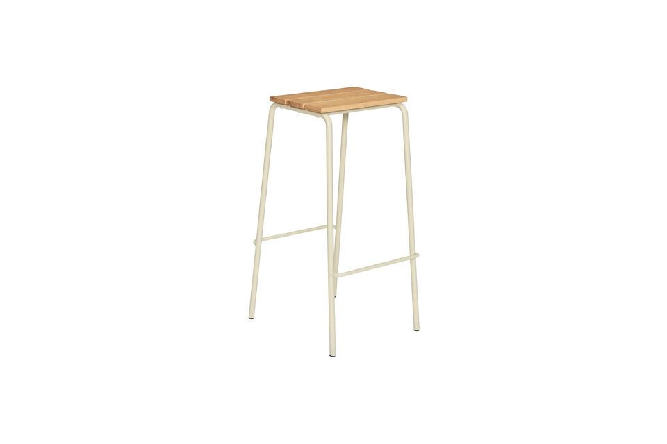 The Stilt sand metal bar stool marries contemporary style with seating comfort