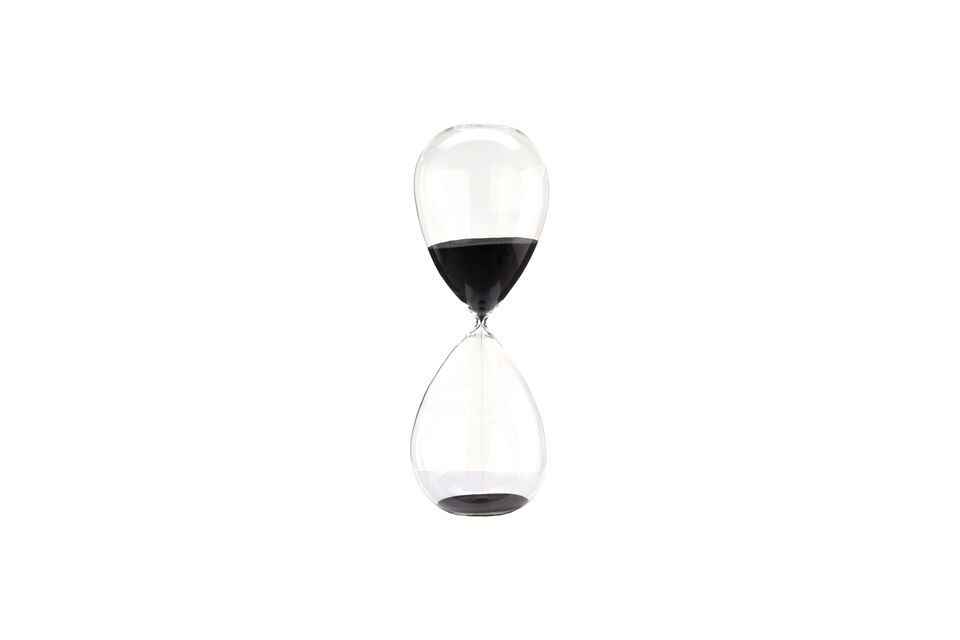 Sandglass in black recycled glass Sandglass Pols Potten