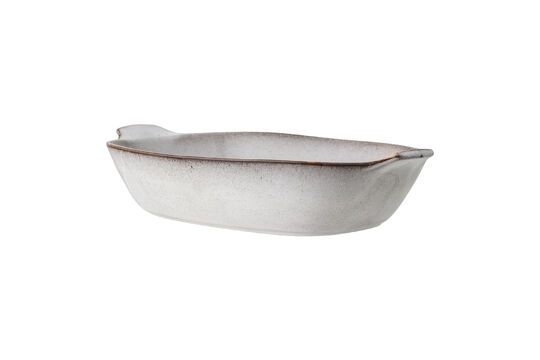 Sandrine beige stoneware baking dish Clipped