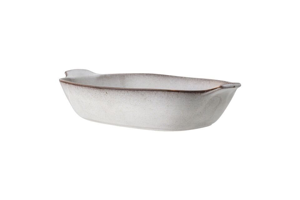 Sandrine beige stoneware baking dish Bloomingville