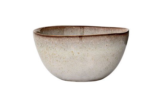 Sandrine beige stoneware bowl Clipped