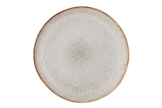 Sandrine natural stoneware plate Clipped