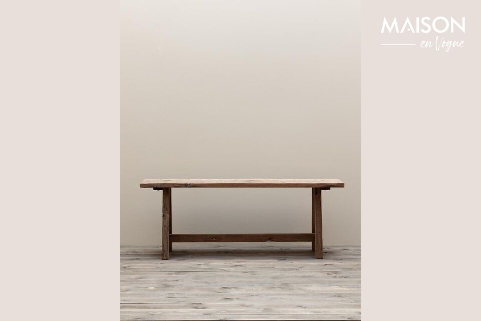 Discover the timeless elegance and enduring functionality of our Sandscale bench in reclaimed wood