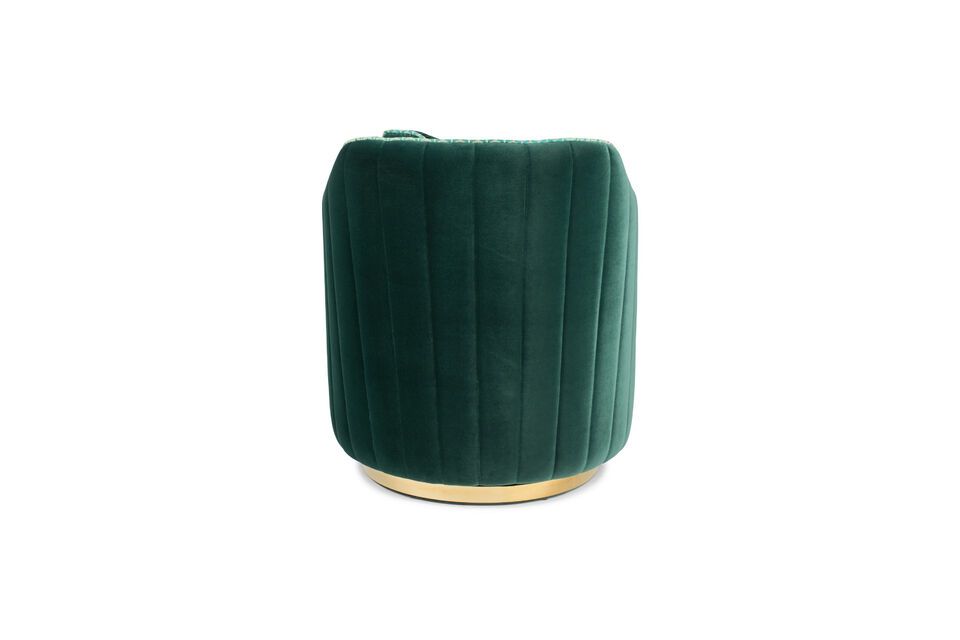 Sassy dark green velvet armchair - 4