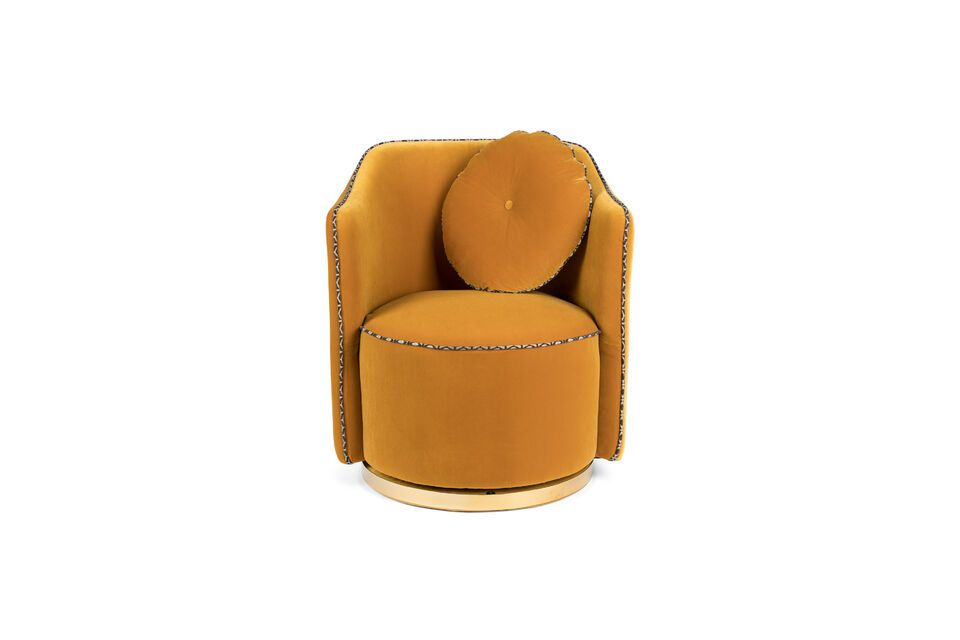 The Sassy armchair in ochre velvet