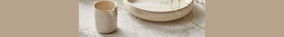 Material Details Saucier in beige Nougat porcelain