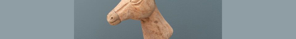 Material Details Sculpted gazelle figurine in light wood