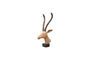 Miniature Sculpted gazelle figurine in light wood Clipped