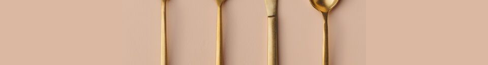 Material Details Set of 16 gold-plated stainless steel cutlery sets