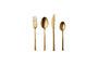 Miniature Set of 16 gold-plated stainless steel cutlery sets Clipped