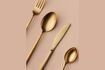 Miniature Set of 16 gold-plated stainless steel cutlery sets 3