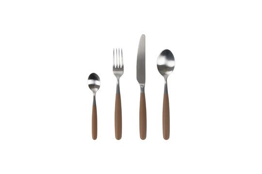 Set of 16 Renoir brown stainless steel flatware sets Clipped