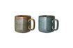 Miniature Set of 2 Aime green stoneware mugs 5