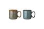 Miniature Set of 2 Aime green stoneware mugs Clipped