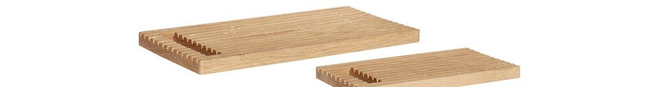 Material Details Set of 2 Alley light oak wood cutting boards