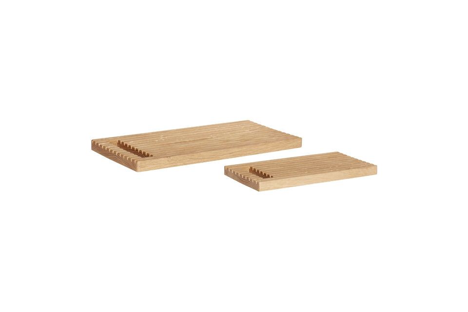 Set of 2 Alley light oak wood cutting boards Hübsch