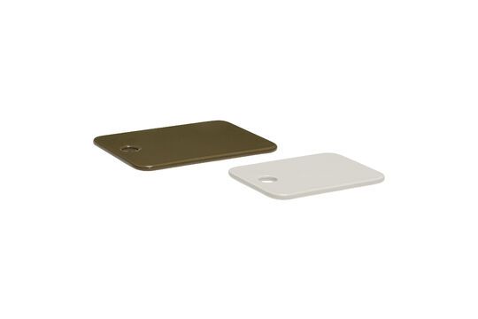 Set of 2 Amare olive ceramic trays Clipped