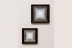 Miniature Set of 2 Antique black wooden mirrors 2