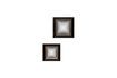 Miniature Set of 2 Antique black wooden mirrors 1