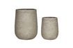 Miniature Set of 2 Ardo beige cement planters 1