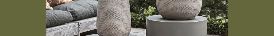 Material Details Set of 2 Ardo beige cement planters