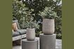 Miniature Set of 2 Ardo beige cement planters 2