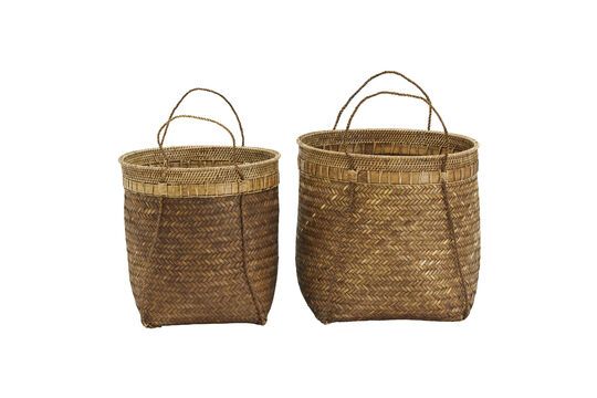 Set of 2 Balie light bamboo baskets Clipped