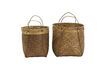 Miniature Set of 2 Balie light bamboo baskets 1