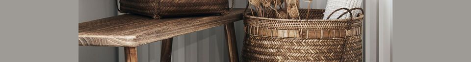 Material Details Set of 2 Balie light bamboo baskets