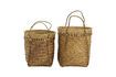 Miniature Set of 2 Balie light rattan baskets 1