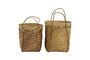 Miniature Set of 2 Balie light rattan baskets Clipped