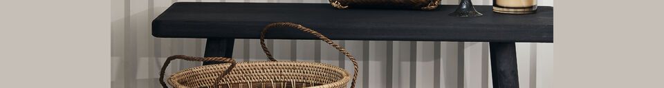 Material Details Set of 2 Balie light rattan baskets