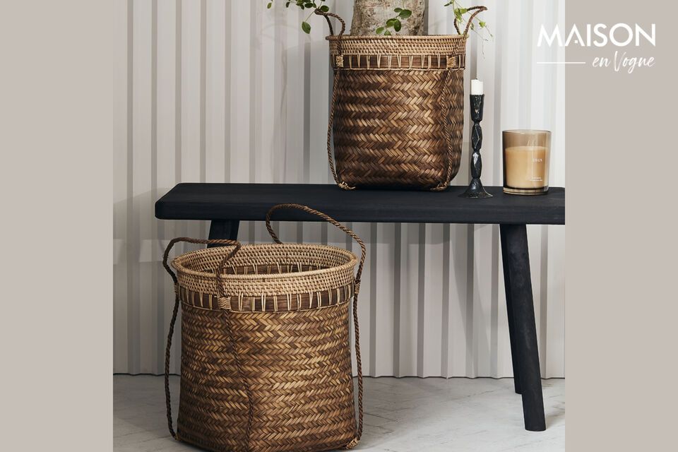 Natural elegance and stylish storage in bamboo and rattan.