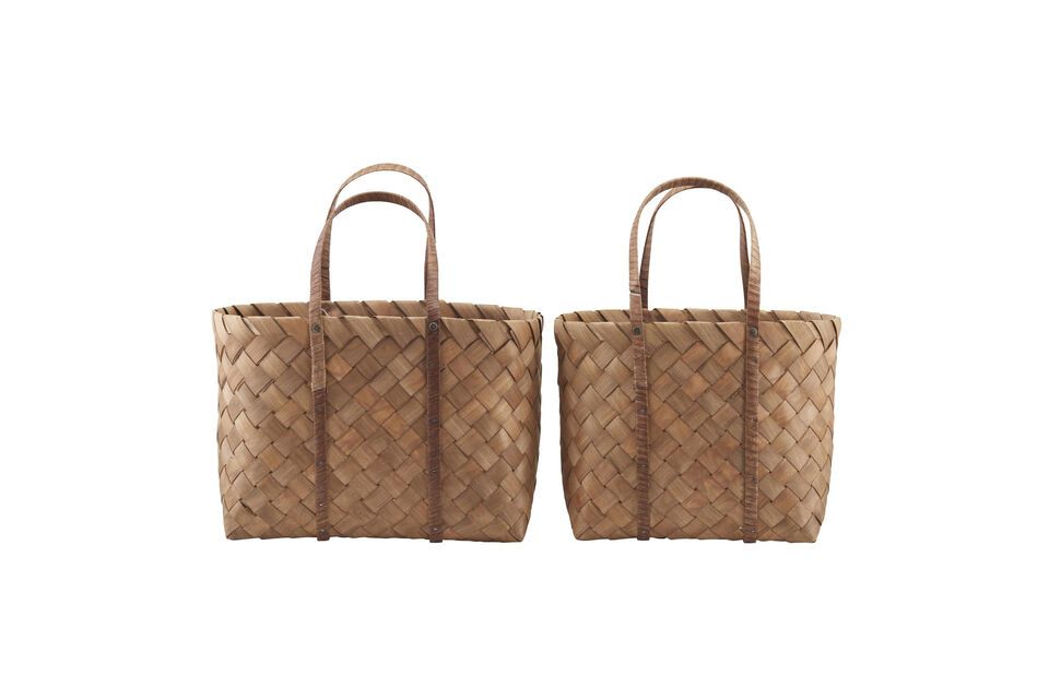 Set of 2 Beach brown natural fiber baskets House Doctor