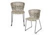 Miniature Set of 2 beige woven rattan chairs Wings 4