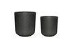 Miniature Set of 2 black Among polyresin pot covers 1