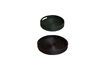 Miniature Set of 2 black and green rattan trays Black 6