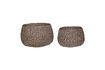 Miniature Set of 2 black Eyrie rope baskets 1