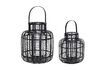 Miniature Set of 2 black Reservoir bamboo lanterns 1