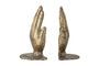 Miniature Set of 2 brass Anders metal bookends Clipped