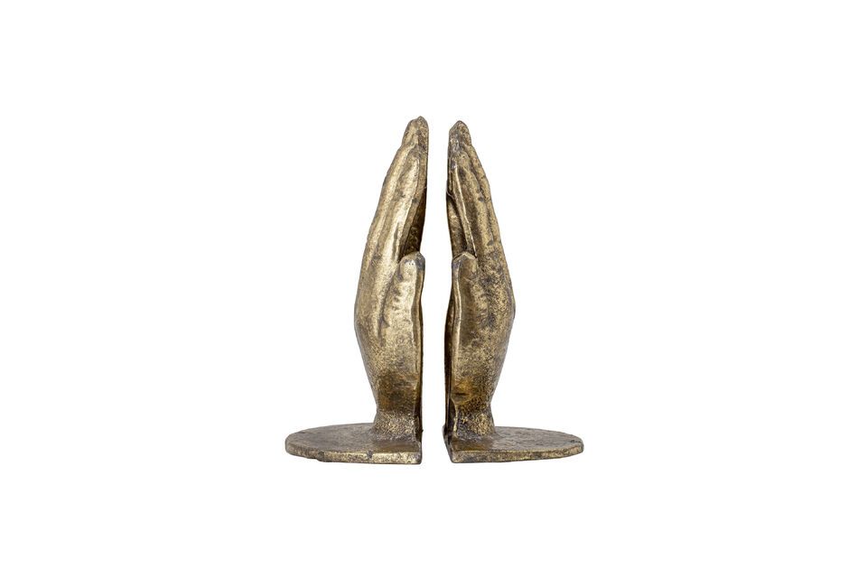 Set of 2 brass Anders metal bookends - 8